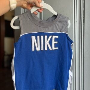 3T Vintage Nike Kids Blue and Gray Sleeveless Top